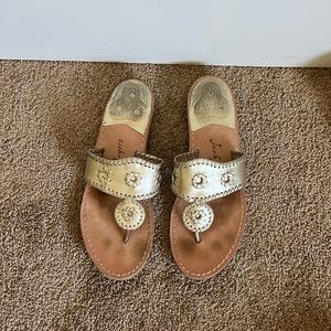 Jack Rogers platinum sandals